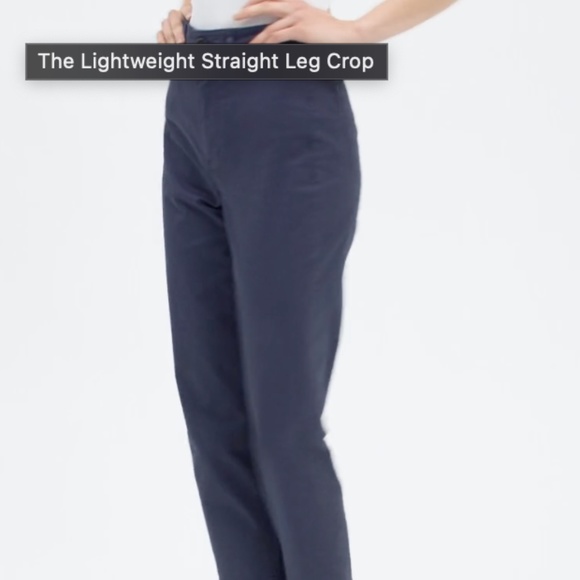 Everlane pants Lightweight Straight-Leg Crop in black S size 4 High Rise 28" - Picture 3 of 8